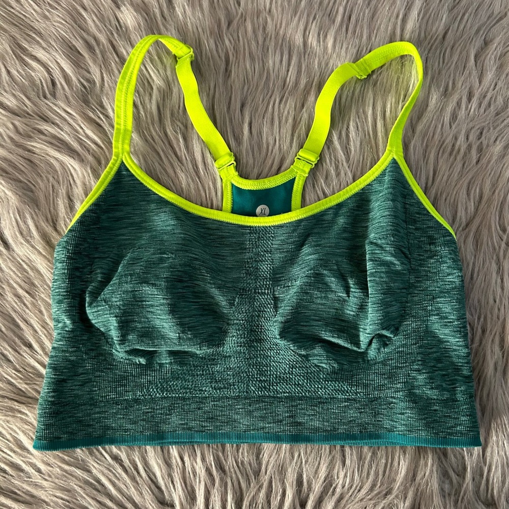 Active By Old Navy Wireless Sports Bra Womens Size XL Green Wiefree Unpadded